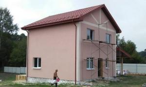 Ready-made projects of one-story houses from gas silicate blocks and construction services Ready-made project of a one-story gas block house