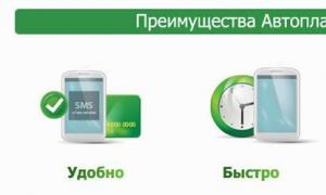 Autopayment in Sberbank mobile banking